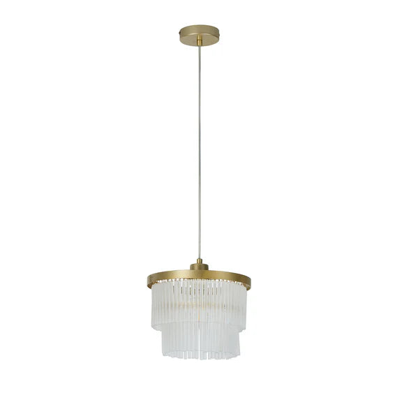Greer Chandelier Gold & Frosted Glass - LL002CH119