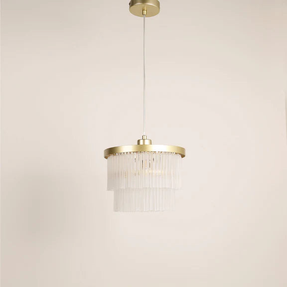 Greer Chandelier Gold & Frosted Glass - LL002CH119