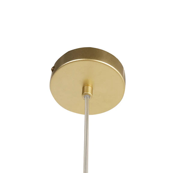 Greer Chandelier Gold & Frosted Glass - LL002CH119