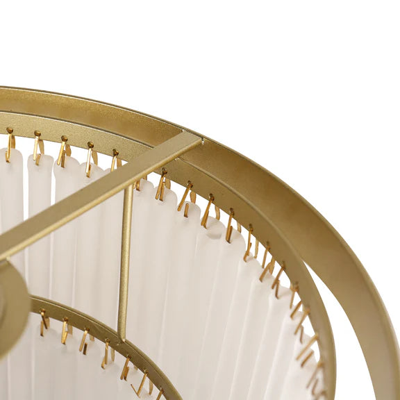 Greer Chandelier Gold & Frosted Glass - LL002CH119