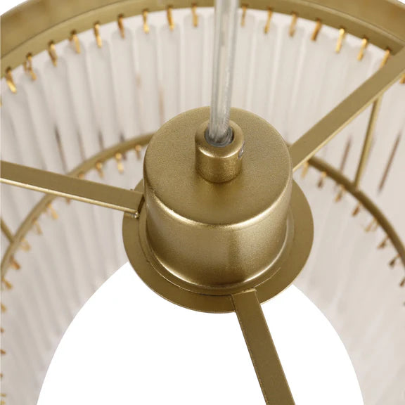 Greer Chandelier Gold & Frosted Glass - LL002CH119