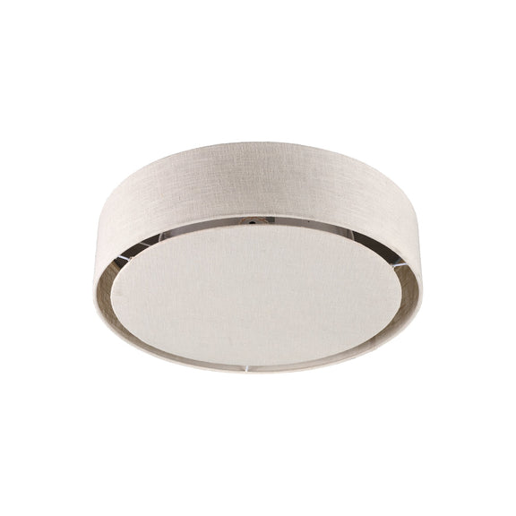 Linea Flush Mount Light White & Linen - LL002CL126