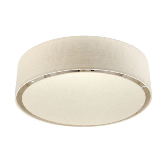 Linea Flush Mount Light White & Linen - LL002CL126