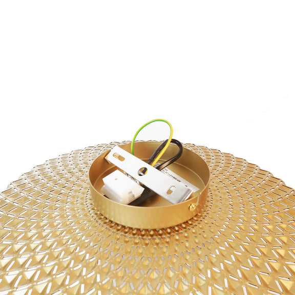 Orbis Flush Mount Light Brushed Yellow with Black & Opal - LL002CL128Y