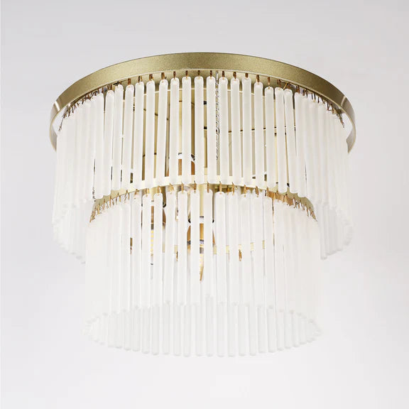 Greer Flush Mount Light Gold & Frosted Glass - LL002CL129