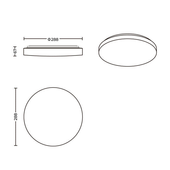 Elaine Small LED Flush Mount Light 12W Tri Colour White - LL002CL134S