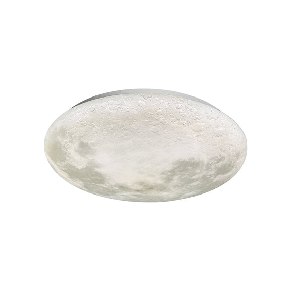 Luna Moon Large LED Flush Mount Light 36W Tri Colour White & Grey - LL002CL136L