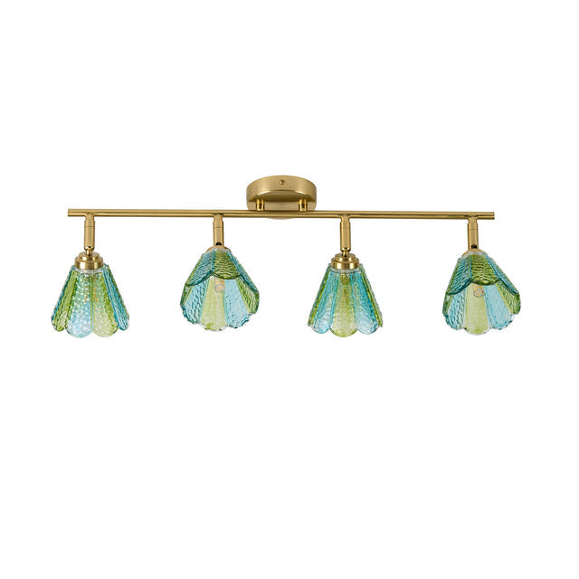 Coraline Linear Semi Flush Mount Light Brass & Multicolour - LL002CL138MC