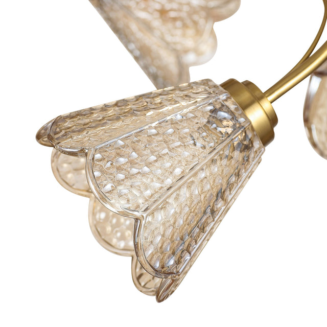 Coraline Semi Flush Mount Light Brass & Champagne - LL002CL139CH