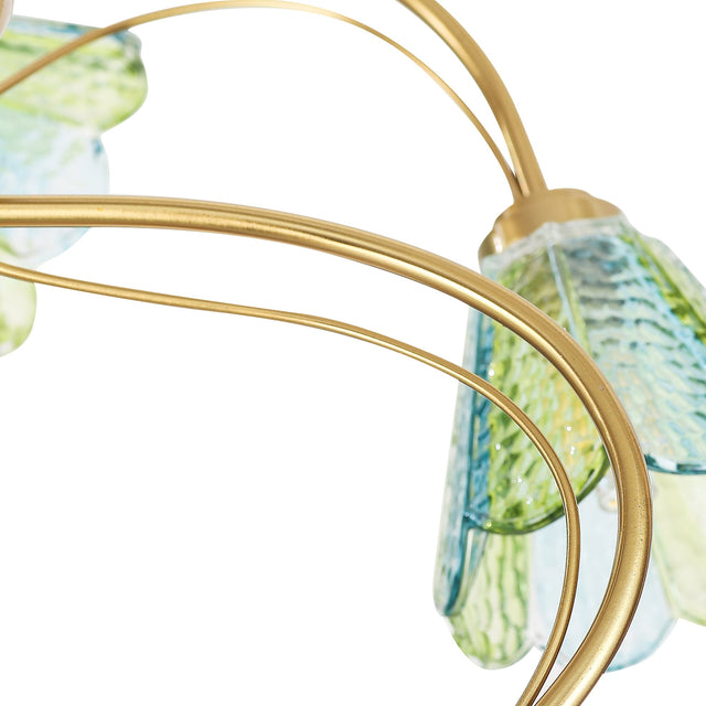 Coraline Semi Flush Mount Light Brass & Multicolor - LL002CL139MC