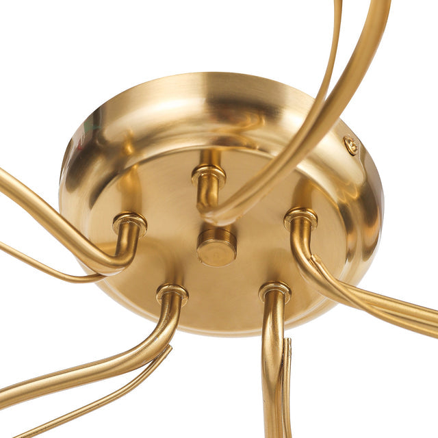Coraline Semi Flush Mount Light Brass & Multicolor - LL002CL139MC