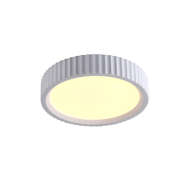 Mallory Plaster LED Large Ceiling Light 30W 3CCT White - LL002CL141L
