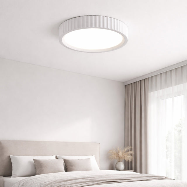 Mallory Plaster LED Large Ceiling Light 30W 3CCT White - LL002CL141L