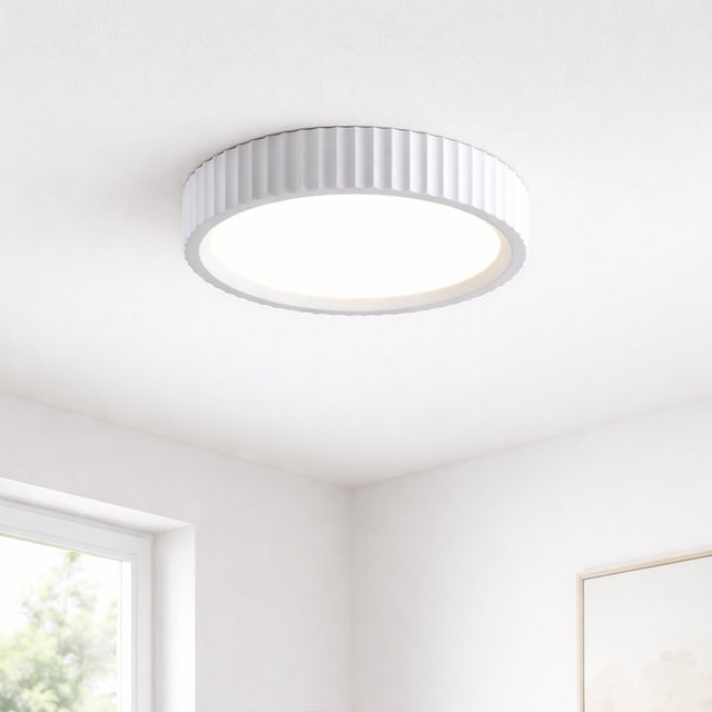 Mallory Plaster LED Small Ceiling Light 20W 3CCT White - LL002CL141S