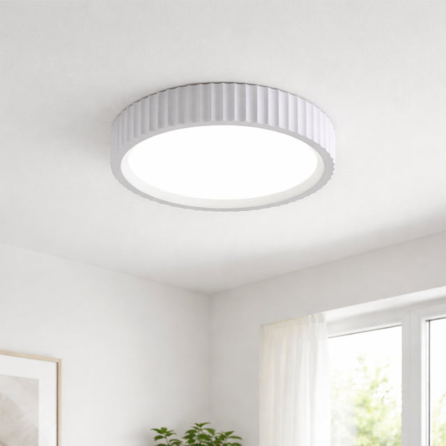 Mallory Plaster LED Small Ceiling Light 20W 3CCT White - LL002CL141S