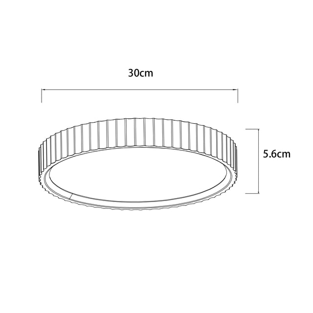 Mallory Plaster LED Small Ceiling Light 20W 3CCT White - LL002CL141S