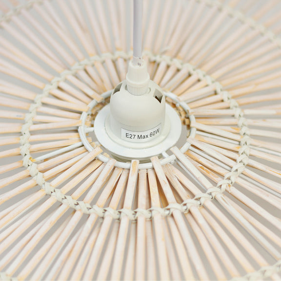 Solara Bamboo Pendant Light White - LL002PL133