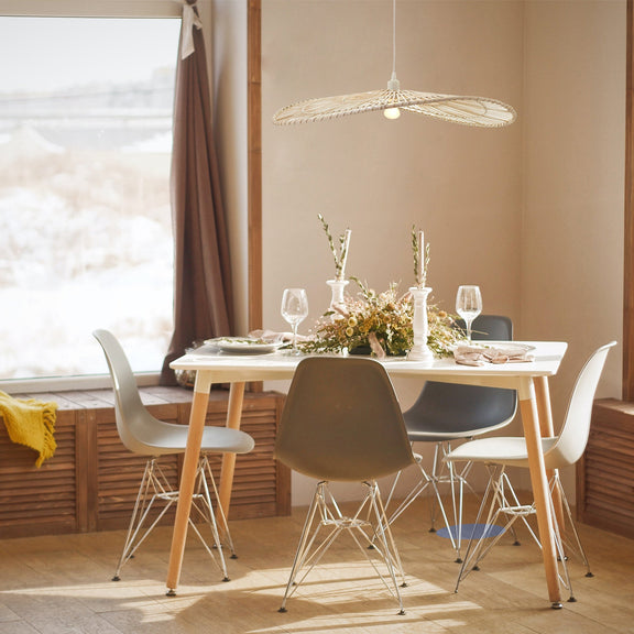 Solara Bamboo Pendant Light White - LL002PL133