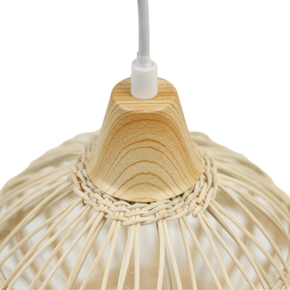 Loom Rattan Pendant Light Cream & Natural - LL002PL134