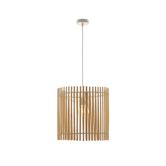 Bree Bamboo Pendant Light Cream & Natural - LL002PL135
