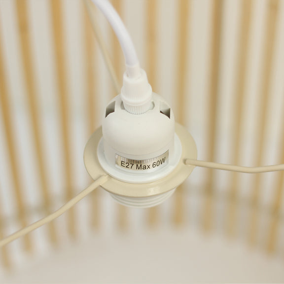 Bree Bamboo Pendant Light Cream & Natural - LL002PL135