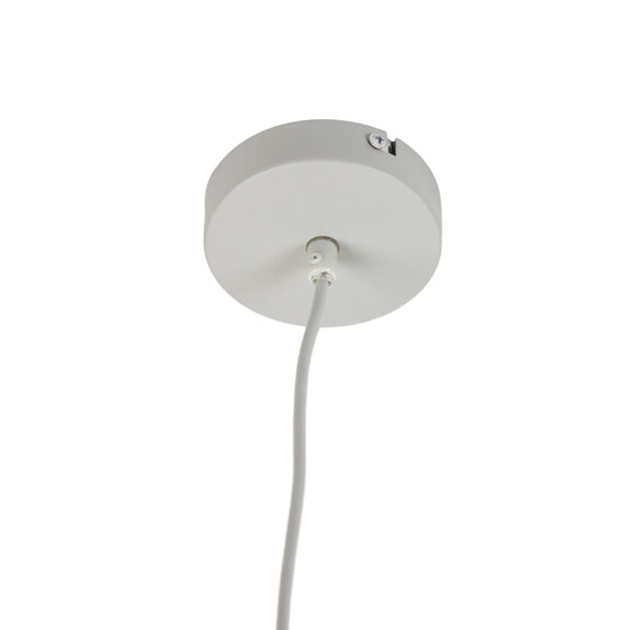 Pamela Small Pendant Light White & Linen - LL002PL136S