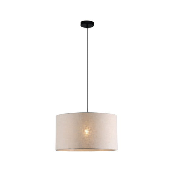 Linea Pendant Light Black & Linen - LL002PL138