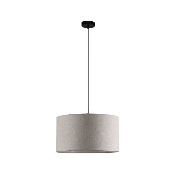 Linea Pendant Light Black & Linen - LL002PL138