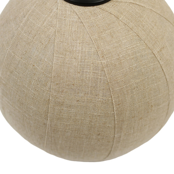 Vesselia Round Pendant Light Black & Linen - LL002PL140