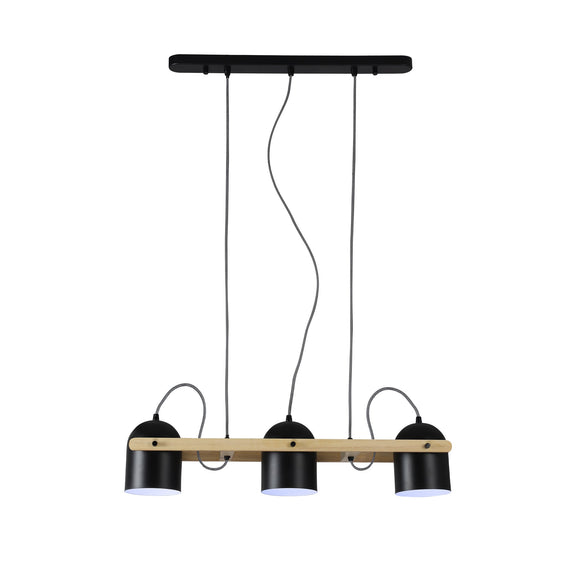 Pivota 3 Lights Pendant Light Black - LL002PL146B