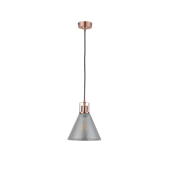 Conea Pendant Light Antique Copper & Smoky - LL002PL149