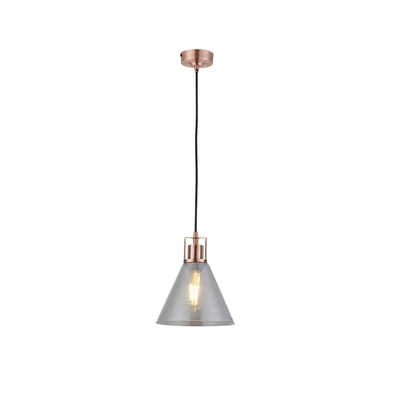 Conea Pendant Light Antique Copper & Smoky - LL002PL149