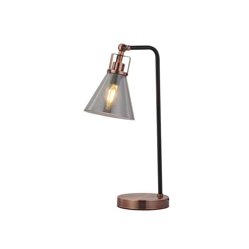 Conea Table Lamp Antique Copper & Smoky - LL-14-0270