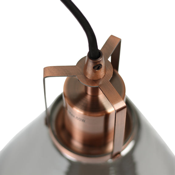 Conea Pendant Light Antique Copper & Smoky - LL002PL149