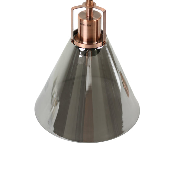 Conea Pendant Light Antique Copper & Smoky - LL002PL149