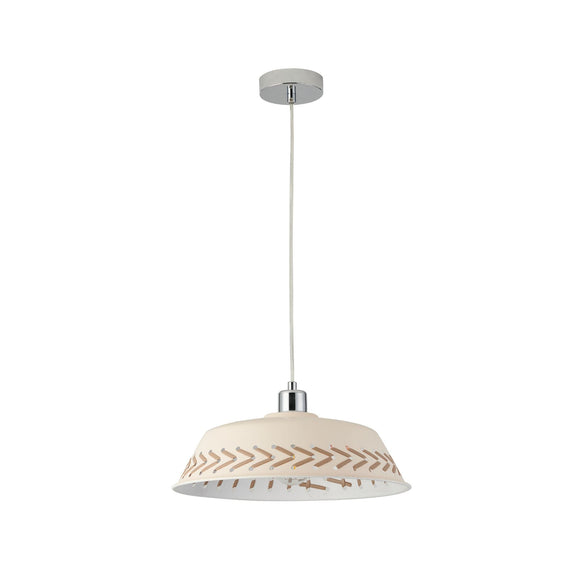 Wokson Pendant Light Cream & Pale Brown - LL002PL151CR