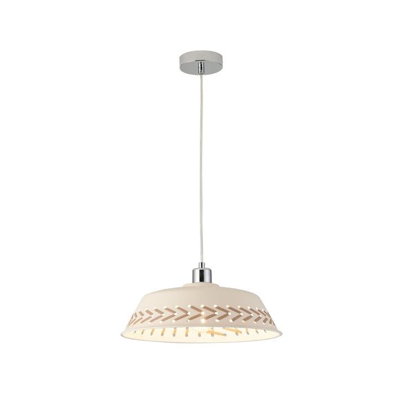 Wokson Pendant Light Cream & Pale Brown - LL002PL151CR