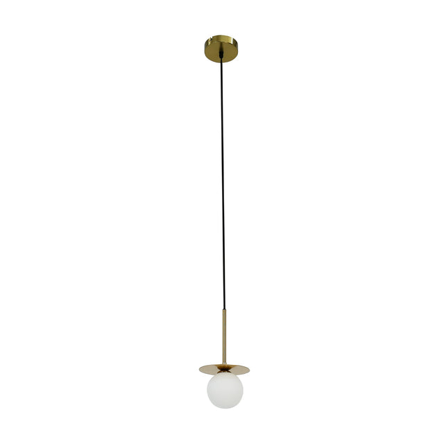 Ophelia Pendant Light Brass & Opal - LL002PL169
