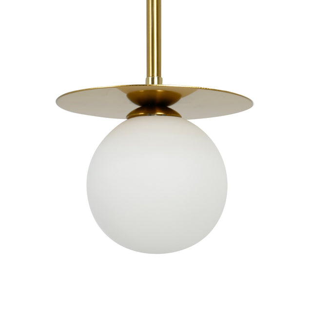 Ophelia Pendant Light Brass & Opal - LL002PL169