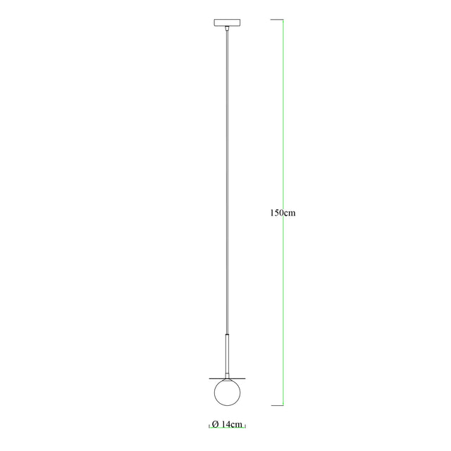 Ophelia Pendant Light Brass & Opal - LL002PL169