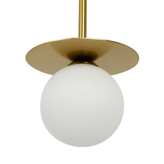 Ophelia 5 Light Pendant Light Brass & Opal - LL002PL170