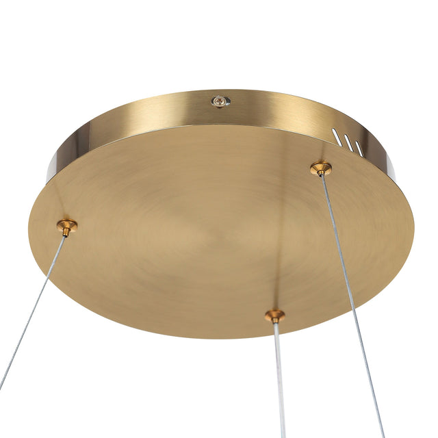 Apex LED Halo Pendant Light 38W 3CCT Brass - LL002PL172