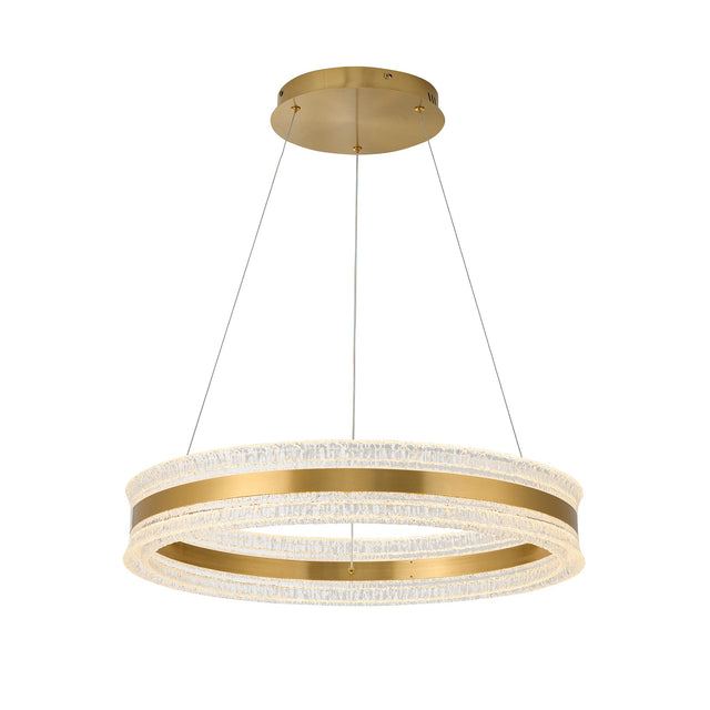 Apex LED Halo Pendant Light 38W 3CCT Brass - LL002PL172