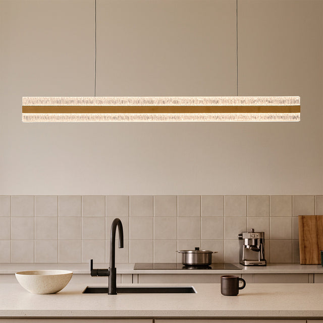 Apex LED Linear Pendant Light 38W 3CCT Brass - LL002PL173