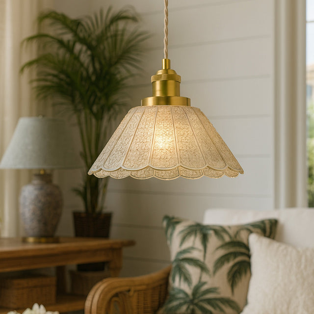 Sylvia Pendant Light Brass & Champagne - LL002PL174CH