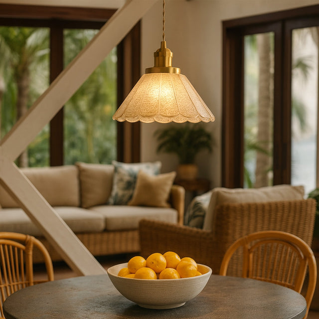 Sylvia Pendant Light Brass & Champagne - LL002PL174CH