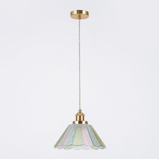 Sylvia Pendant Light Brass & Multicolour - LL002PL174MC