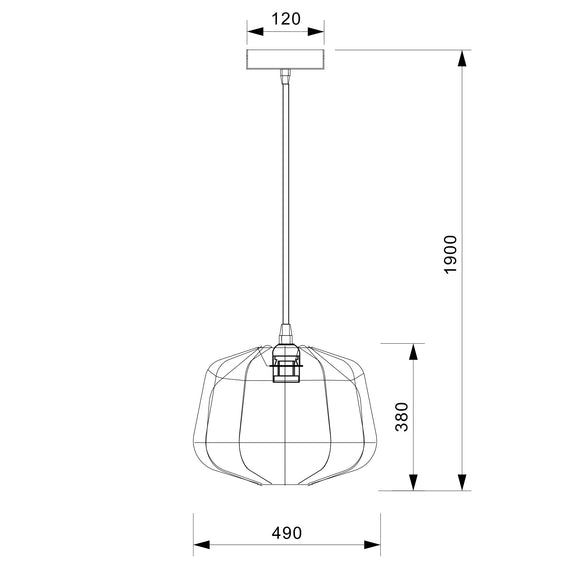 Nerina Large Pendant Light Brown - LL002PL175L