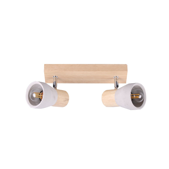 Rosalyn 2 Light Spotlight Gray & Timber - LL002SL002