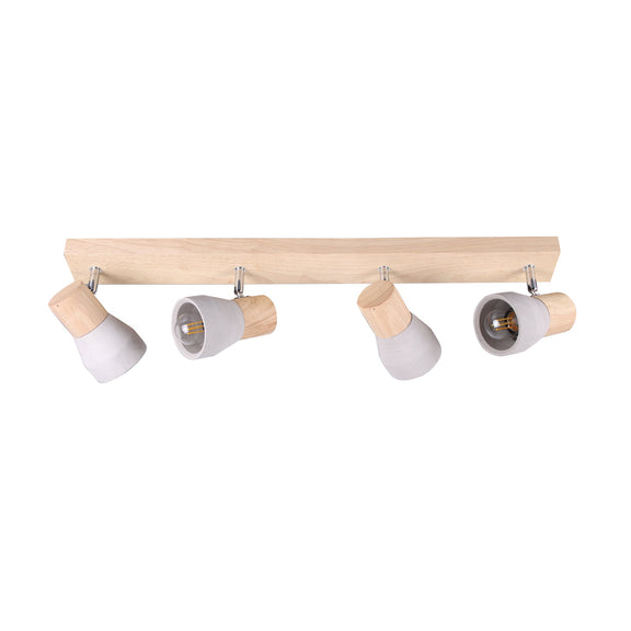 Rosalyn 4 Light Spotlight Gray & Timber - LL002SL003